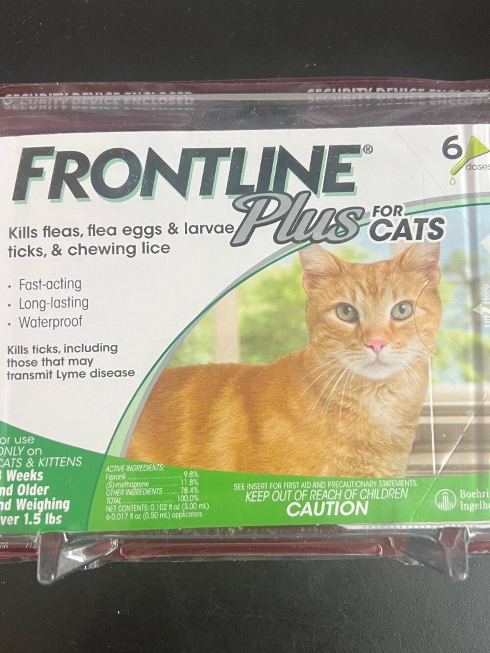 Frontline Plus for Cats Flea and Tick Control Treatment 6 Doses